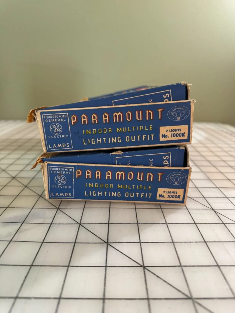 Vintage 1950s Paramount Christmas Tree Lights Lot of 2 RED
